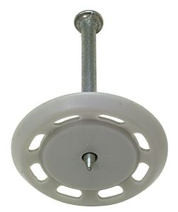 0.145” x 1” Simpson Strong-Tie PINWP-100W PINWP Powder-Actuated Plastic-Washered Pin for Insulation Board