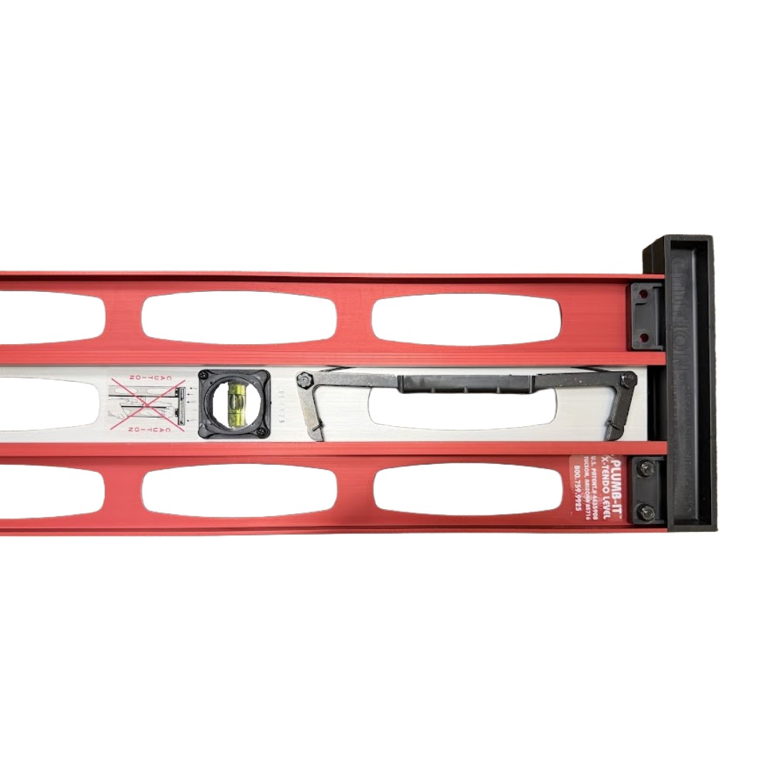 Plumb-It PIX-6.0 Extendable Level, 6' 4" to 17' 4" foot and handle