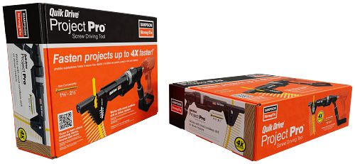 Quik Drive Project Pro Screw Driving Tool QDPROJECTPRO box package