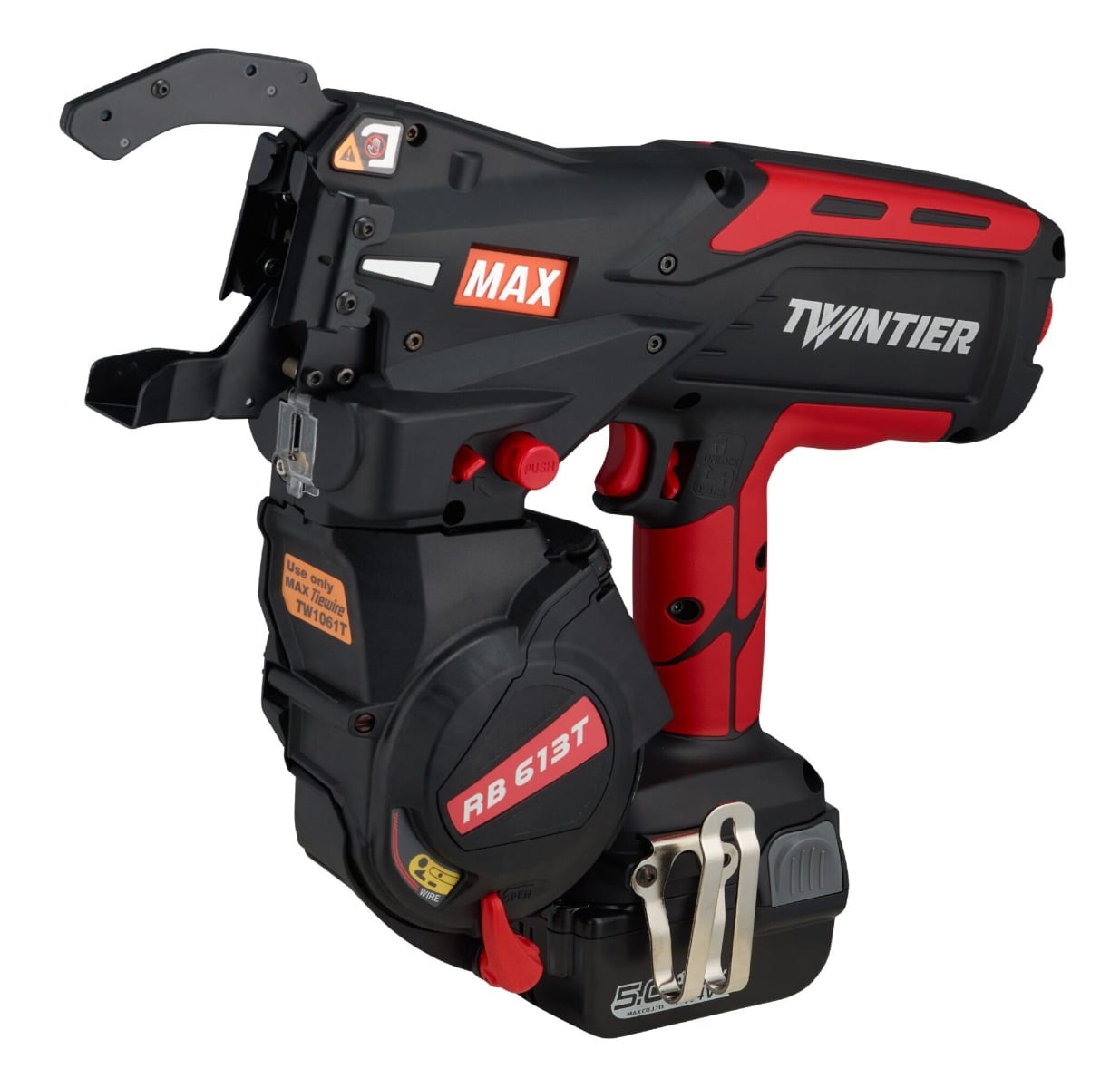 MAX RB613T TwinTier Cordless Rebar Wire Tier angle