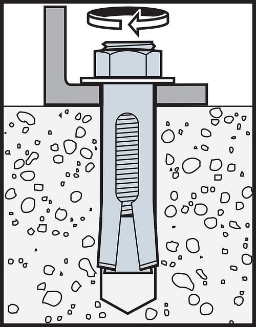 3/8” x 3" Simpson Strong-Tie SL37300H Zinc Sleeve-All Sleeve Anchor