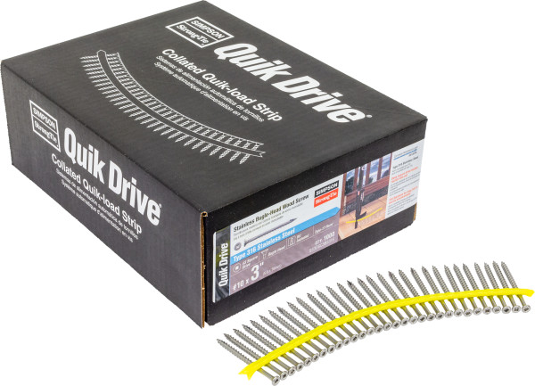SS3DSC3BS316 #10 x 3", Deck Screw, 316 Stainless, Type 17 Point box
