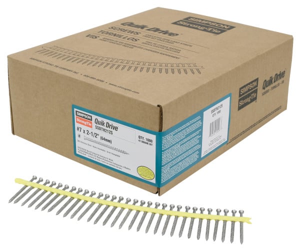 SSDTH212S #7 x 2-1/2", Trim Head Deck Screw, 305 Stainless, #2 Square box