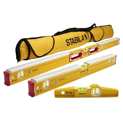 Stabila 48296 48"/24" Mason Level Set with 10" Torpedo