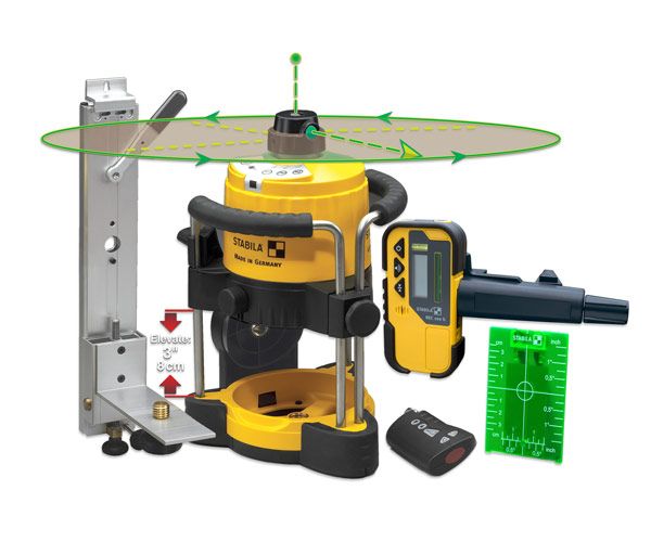 Stabila Type LAR120G Green Beam Rotating Laser Kit