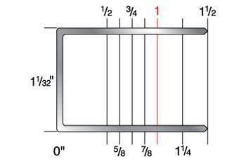 1732CGR 1-1/32" Crown x 1" Leg 16 Gauge Galvanized Staples