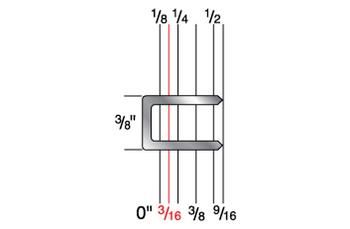 3106C 3/8" Crown x 3/16" Leg 22 Gauge Galvanized Staples