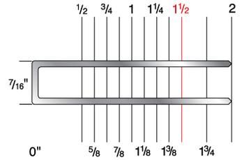 7648CGR 7/16" Crown x 1-1/2" Leg 16 Gauge Galvanized Staples
