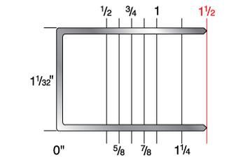 1748CGR 1-1/32" Crown x 1-1/2" Leg 16 Gauge Galvanized Staples