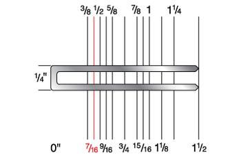 1814CGR 1/4" Crown x 7/16" Leg 18 Gauge Galvanized Staples