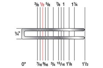 1816CGR 1/4" Crown x 1/2" Leg 18 Gauge Galvanized Staples