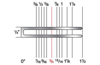 1824CGR 1/4" Crown x 3/4" Leg 18 Gauge Galvanized Staples