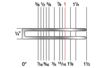 1832CGR -1/4" Crown x 1" Leg 18 Gauge Galvanized Staples