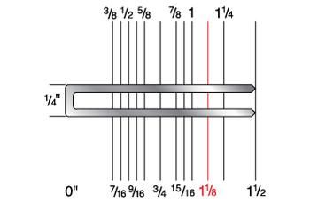 1836CGR 1/4" Crown x 1-1/8" Leg 18 Gauge Galvanized Staples