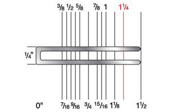 1840CGR 1/4" Crown x 1-1/4" Leg 18 Gauge Galvanized Staples