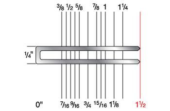 1848CXGR 1/4" Crown x 1-1/2" Leg 18 Gauge Galvanized Staples