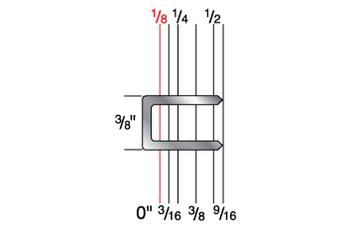 3104C 3/8" Crown x 1/8" Leg 22 Gauge Galvanized Staples