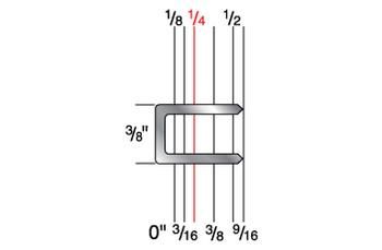 3108CSS -3/8" Crown x 1/4" Leg 22 Gauge Stainless Steel Staples