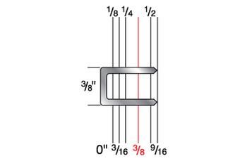 3112C 3/8" Crown x 3/8" Leg 22 Gauge Galvanized Staples