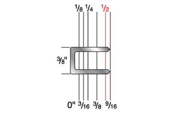 3116C 3/8" Crown x 1/2" Leg 22 Gauge Galvanized Staples