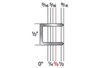 5012C 1/2" Crown x 3/8" Leg 20 Gauge Galvanized Staple