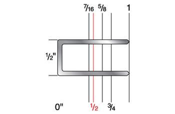 6516CR 1/2" Crown x 1/2" Leg 19 Gauge Galvanized Staples