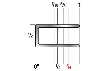 6524CXR 1/2" Crown x 3/4" Leg 19 Gauge Galvanized Staples