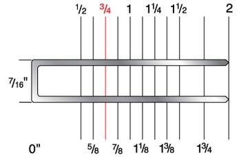 7624CGR 7/16" Crown x 3/4" Leg 16 Gauge Galvanized Staples