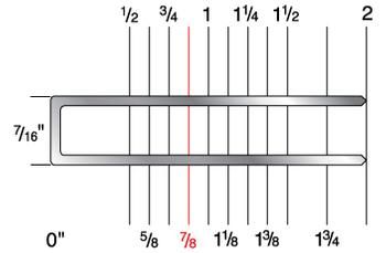 7628CGR 7/16" Crown x 7/8" Leg 16 Gauge Galvanized Staples
