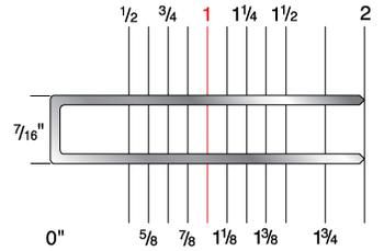 7632CGR 7/16" Crown x 1" Leg 16 Gauge Galvanized Staples