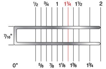 7640CGR -7/16" Crown x 1-1/4" Leg 16 Gauge Galvanized Staples