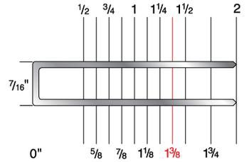 7644CGR 7/16" Crown x 1-3/8" Leg 16 Gauge Galvanized Staples