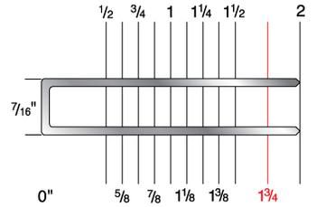 7656CGR 7/16" Crown x 1-3/4" Leg 16 Gauge Galvanized Staples