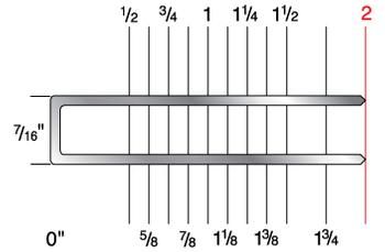 7664CGR 7/16" Crown x 2" Leg 16 Gauge Galvanized Staples