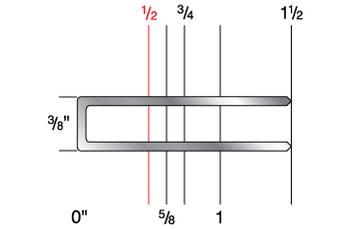W1816CGR 7/16" Crown x 1/2" Leg 18 Gauge Galvanized Staples