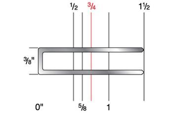 W1824CGR 7/16" Crown x 3/4" Leg 18 Gauge Galvanized Staples