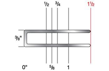 W1848CGR 7/16" Crown x 1-1/2" Leg 18 Gauge Galvanized Staples