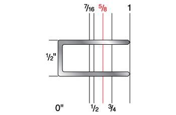 6520CR 1/2' Crown x 5/8" Leg 19 Gauge Galvanized Staples