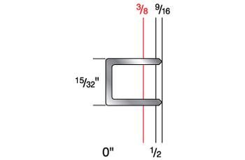 7512D 15/32" Crown x 3/8" Leg 19 Gauge Galvanized Carpet Staples