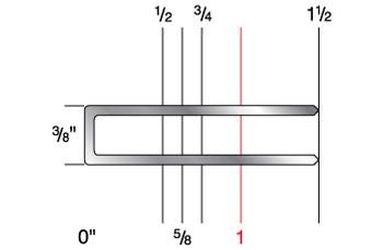 W1832CGR 7/16" Crown x 1" Leg 18 Gauge Galvanized Staples