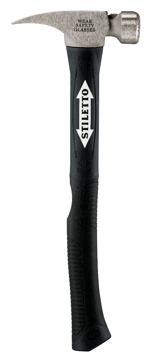 Stiletto TI12SC-F 12oz Smooth Face, 16" Curved Handle Hybrid Finish Hammer straight claw