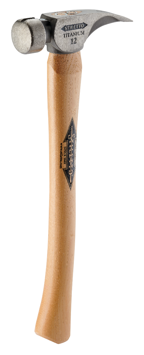 Stiletto TI12SC 12oz Smooth Face, 18" Curved Hickory Handle Finish Hammer