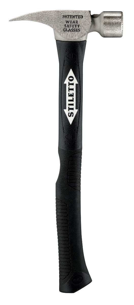 Stiletto TI14MC-F 14oz Milled Face, 16" Curved Handle Hybrid Framing Hammer straight claw