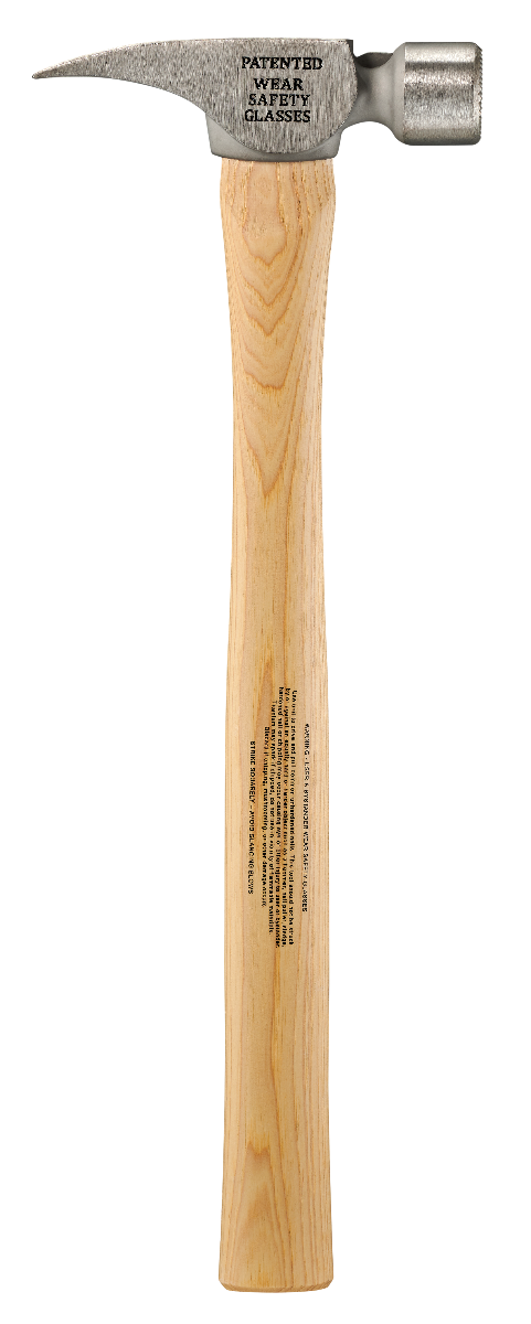 Stiletto TI14MS 14oz Milled Face, 18" Straight Hickory Handle Framing Hammer straight claw