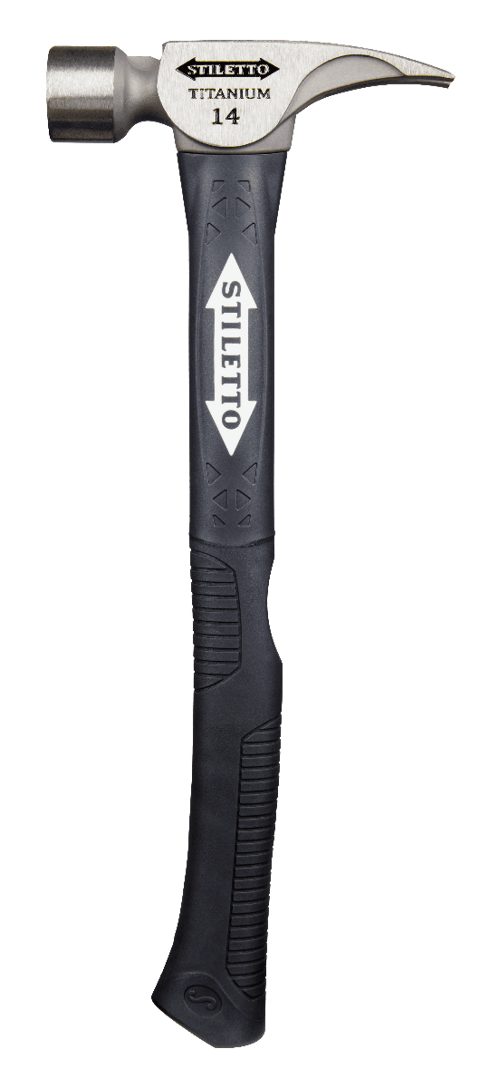 Stiletto TI14SC-F 14oz Smooth Face, 16" Curved Handle Hybrid Framing Hammer fiberglass titanium