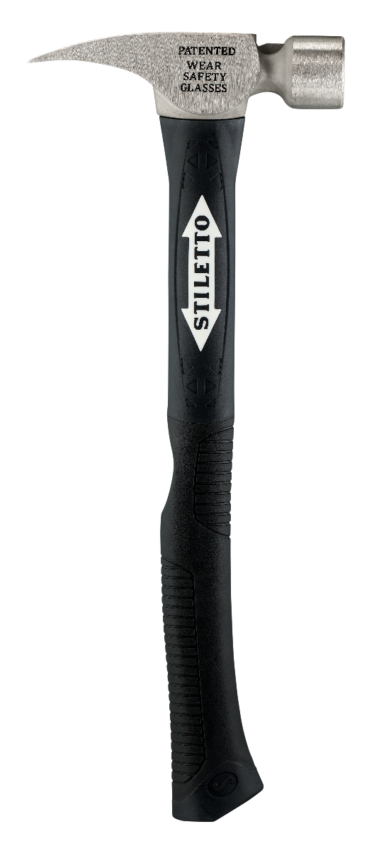 Stiletto TI14SC-F 14oz Smooth Face, 16" Curved Handle Hybrid Framing Hammer straight claw