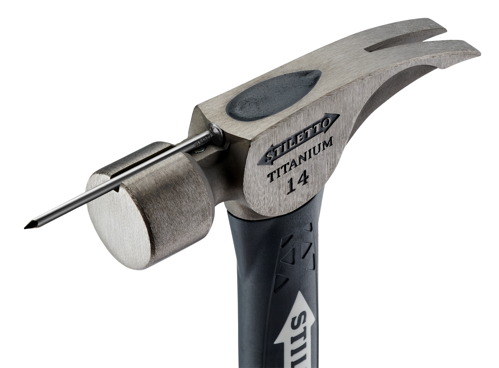 Stiletto TI14SC-F 14oz Smooth Face, 16" Curved Handle Hybrid Framing Hammer magnetic nail starter