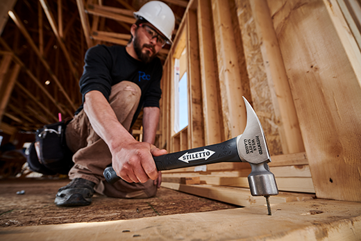 Stiletto TI14MC-F 14oz Milled Face, 16" Curved Handle Hybrid Framing Hammer remodel framing work