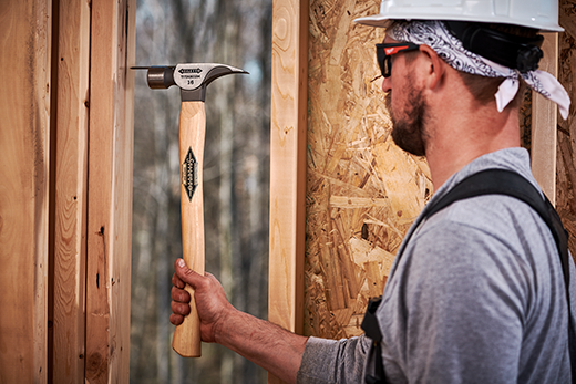 Stiletto TI16MC 16oz Milled Face, 18" Curved Hickory Handle Framing Hammer professional contractor