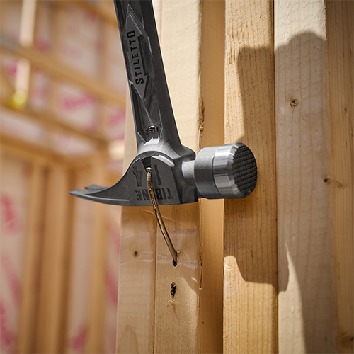 Stiletto TIBONE 14oz Smooth Face, Curved Handle Framing Hammer TIB14RSC with 180 degree side nail puller